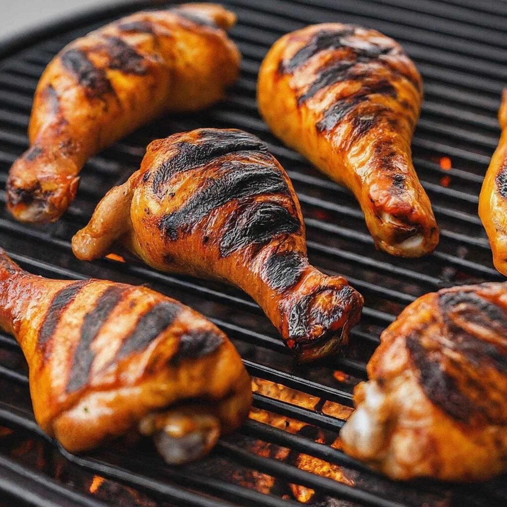 how to grill chicken legs on charcoal grill