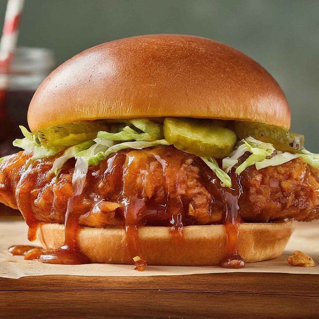 hot honey chicken sandwich