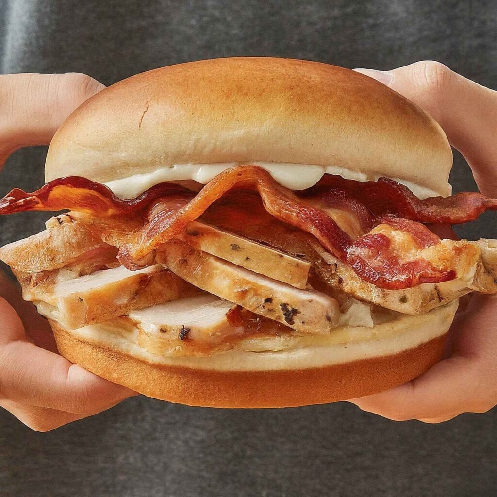 Arby's chicken bacon swiss sandwich