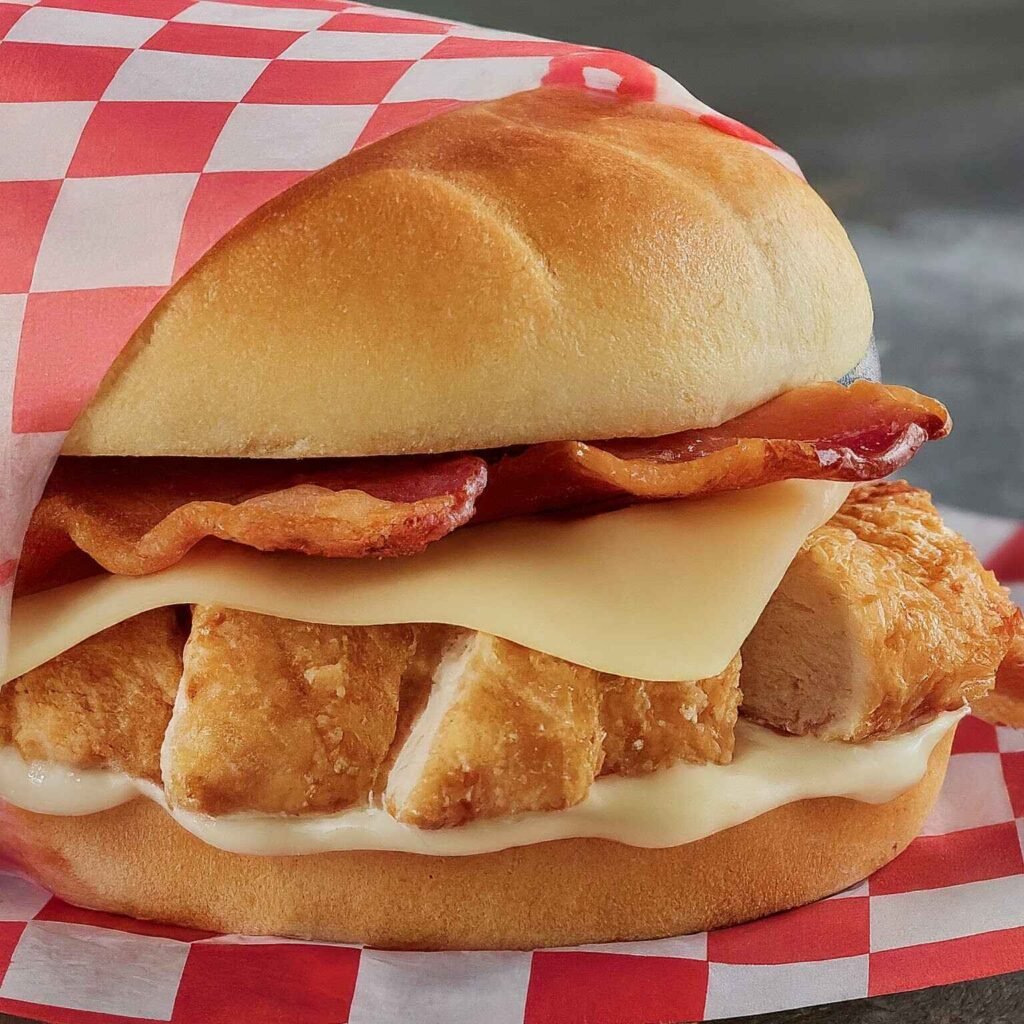 Arby's chicken bacon swiss sandwich