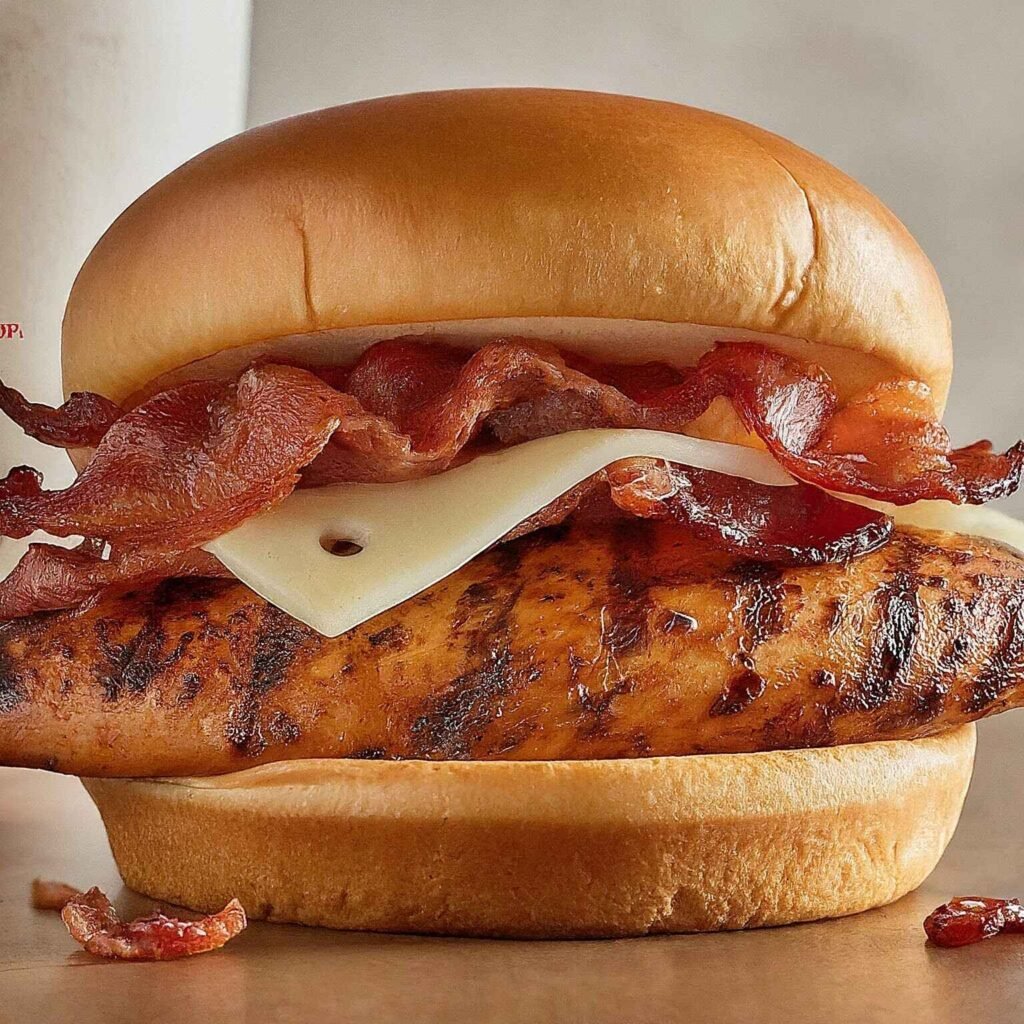 Arby's chicken bacon swiss sandwich