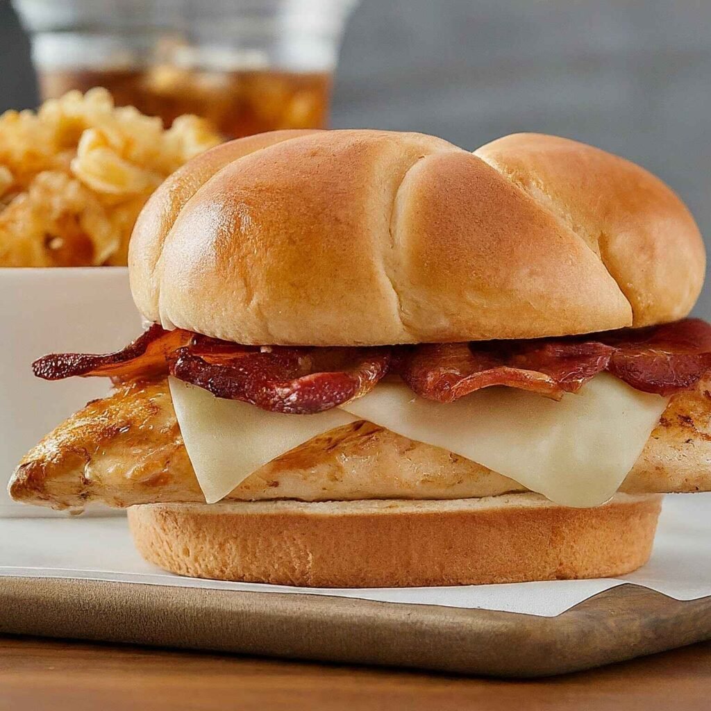 Arby's chicken bacon swiss sandwich