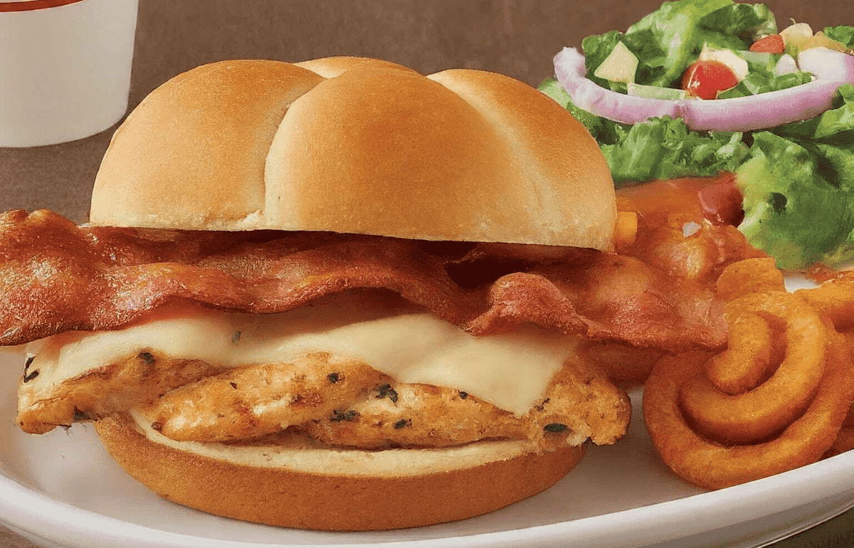 Arby's chicken bacon swiss sandwich